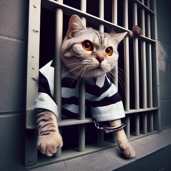 この隙間から脱出するにゃー