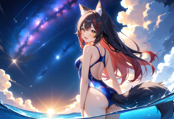 女の子の水着は宇宙（意味深）