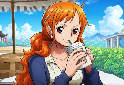 ONE PIECEのナミの秋風景画像