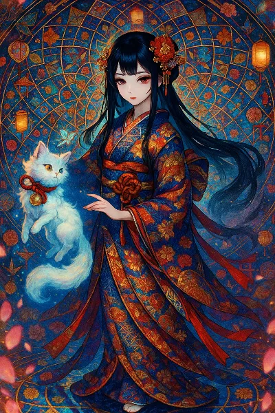 青い夜の猫姫と秘密の祭り