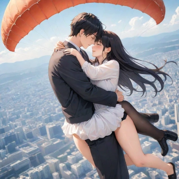 天空の逃避行、永遠のキス