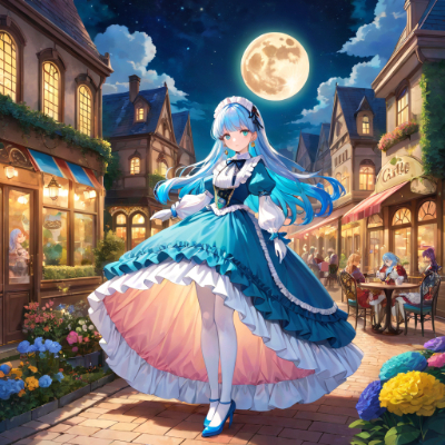 夜の街と青髪さん