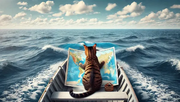 今どのへんかにゃー