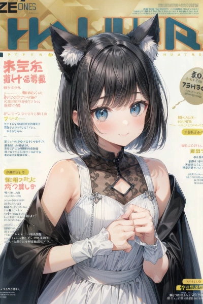 雑誌の表紙風。