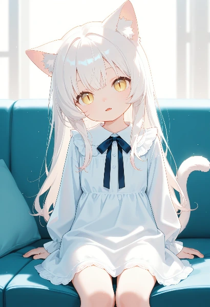 白い猫の娘