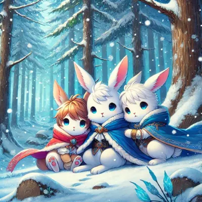 雪山の三匹