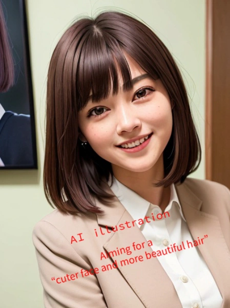 ミディアムヘア美少女