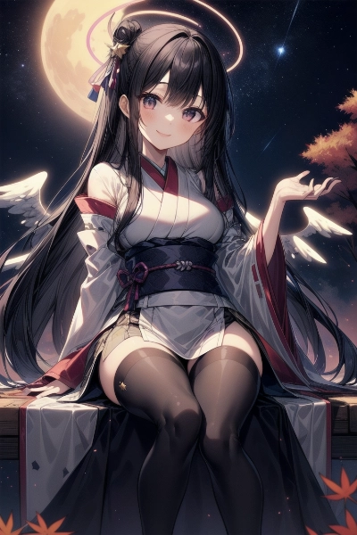 秋夜に天女も舞い降りる