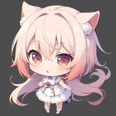 ふわふわ猫耳の小さな少女