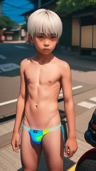 銀髪の男の子