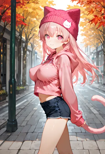 へそ出しパーカー