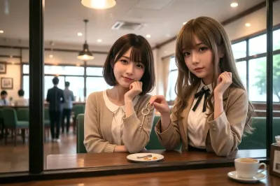 合鍵【百合】　写実と同プロンプト実験