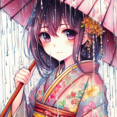 女子と和服