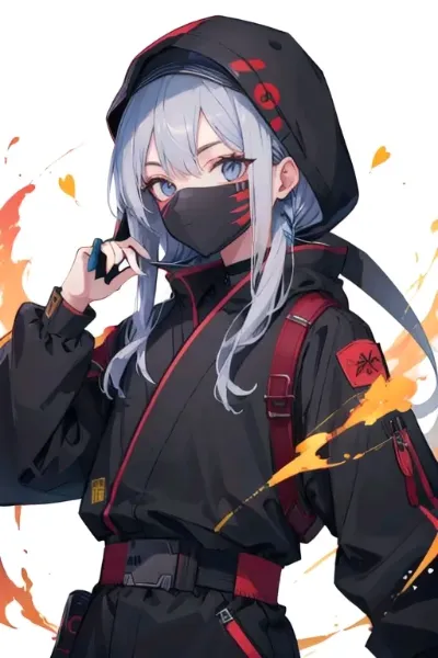 黒衣の少女と炎の影の約束