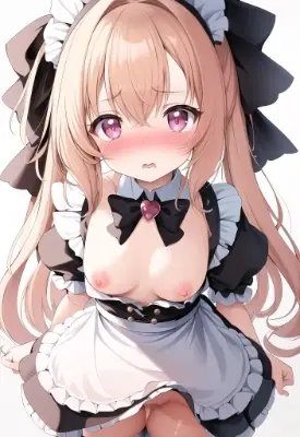 恥ずかしがりながら見せてくださるメイドさん37