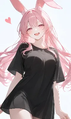 黒Tシャツを着た兎空ちゃん