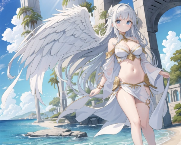 岬でバカンスする女神さま