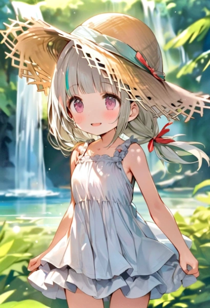 麦わら帽子の少女