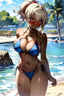 エルフ青ビキニ