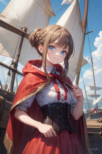 ハーフアップにしたうちの娘たち（赤ずきんの少女錬金術師）