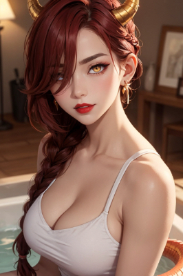 風呂に浸かる女