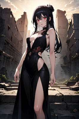 黒ドレス