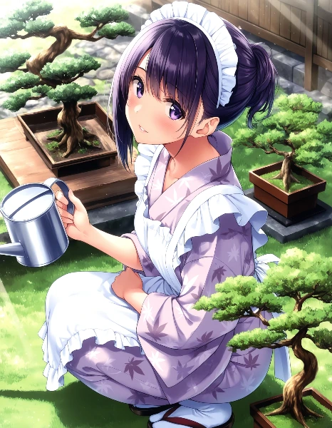 和メイドの優しい午後