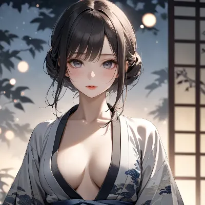 宵闇の浴衣美女