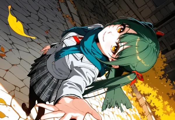 落ち葉の小道で君を待つ