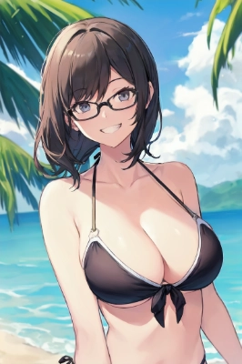 innocent smile on the beach