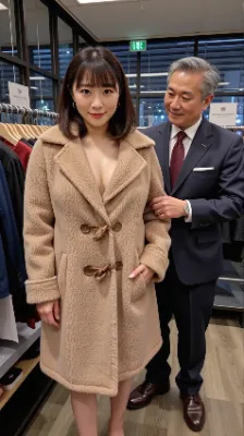 ダッフルコートをまず。いい感じ、可愛い♥　けど、ちょっと学生風みたいw