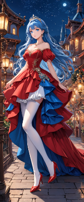 赤色ドレスのお姫様
