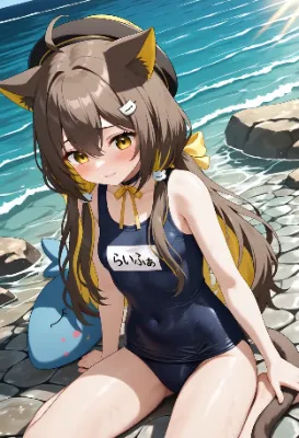 [動画]スク水ライファちゃん