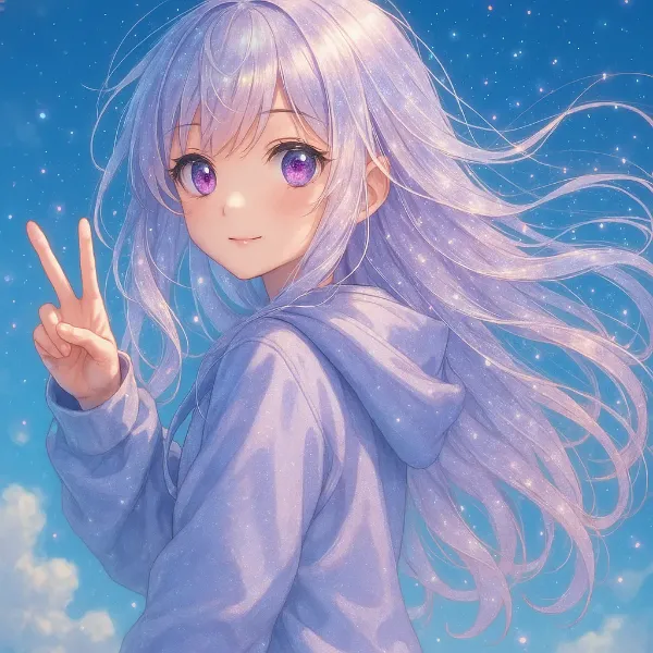 星空に輝く紫の少女の約束