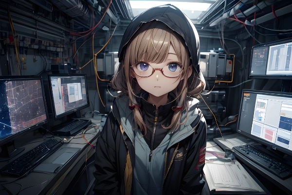 軍事企業で働く女の子