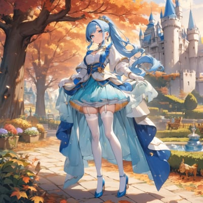 朝の青髪お姫様