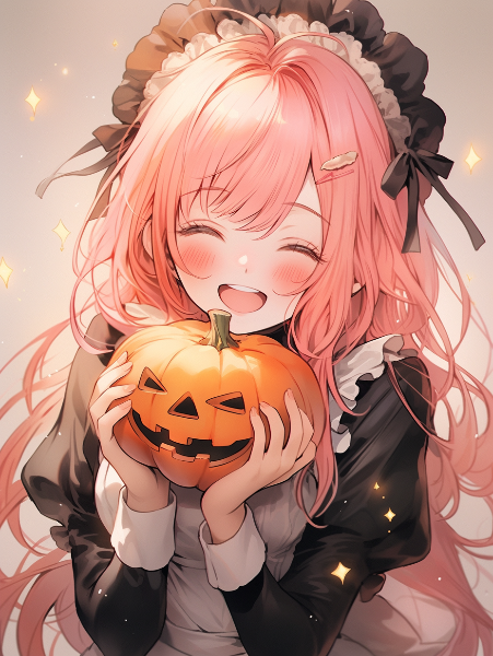 ハロウィン　メイドさん