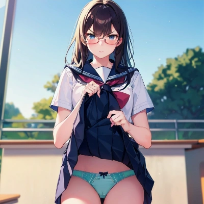 眼鏡っ娘嫌パン1人