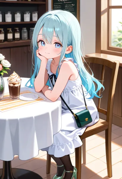 アオとカフェにて