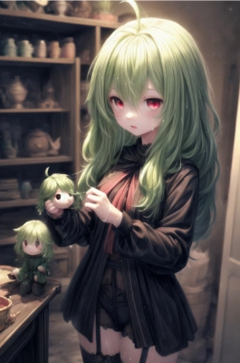緑髪の子好き