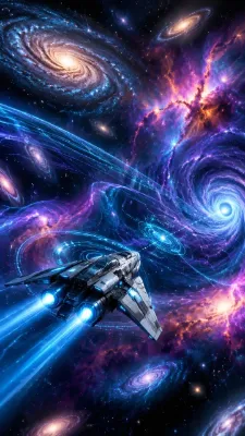銀河を駆け抜ける宇宙船