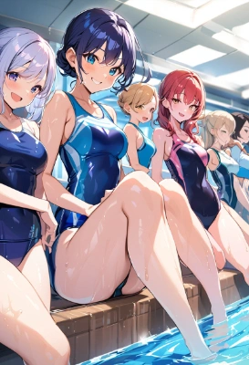 競泳水着のおみあし