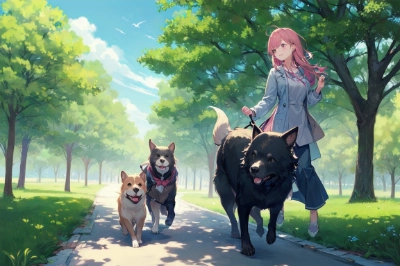 犬のさんぽ