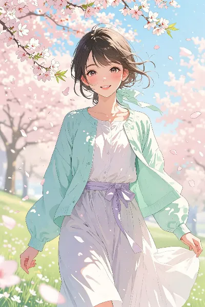 桜舞う春風に誘われて