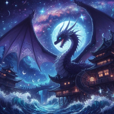 ドラゴンと月