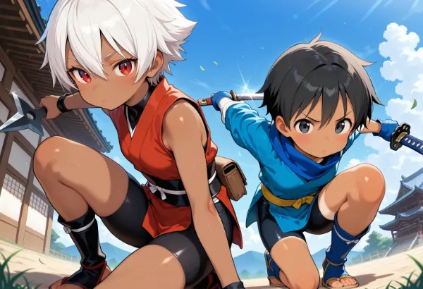 【コラボ】褐色忍者×日焼け忍者