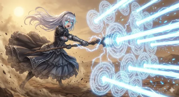 砂漠の魔導士、閃光の咆哮