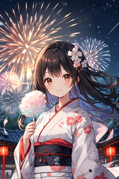 夏祭りのわたあめ