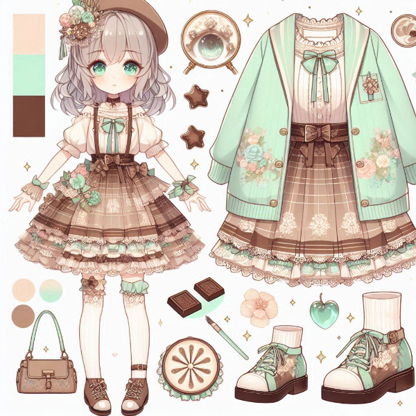 チョコミントコーデ