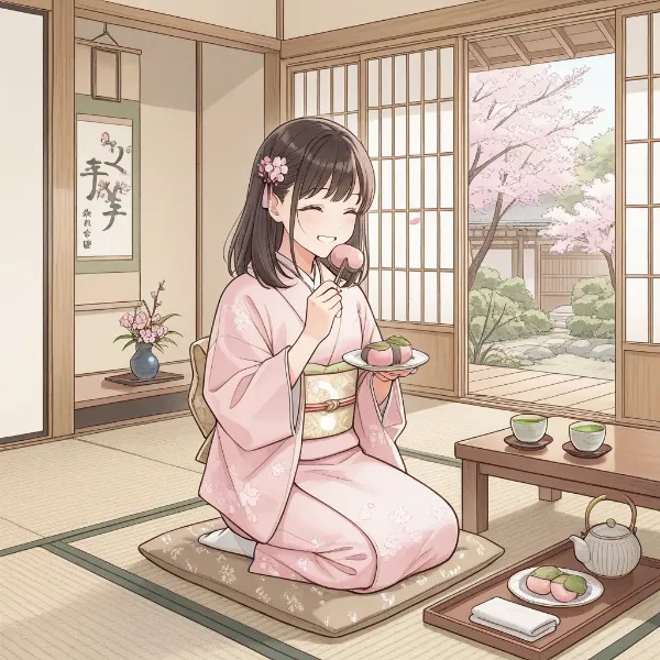 桜餅いただきます